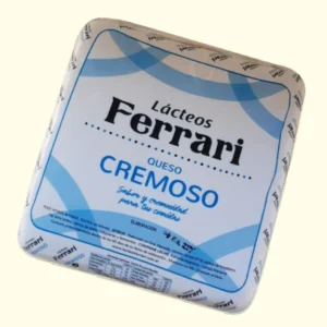 queso cremoso artesanal de la marca ''Lácteos Ferrari''